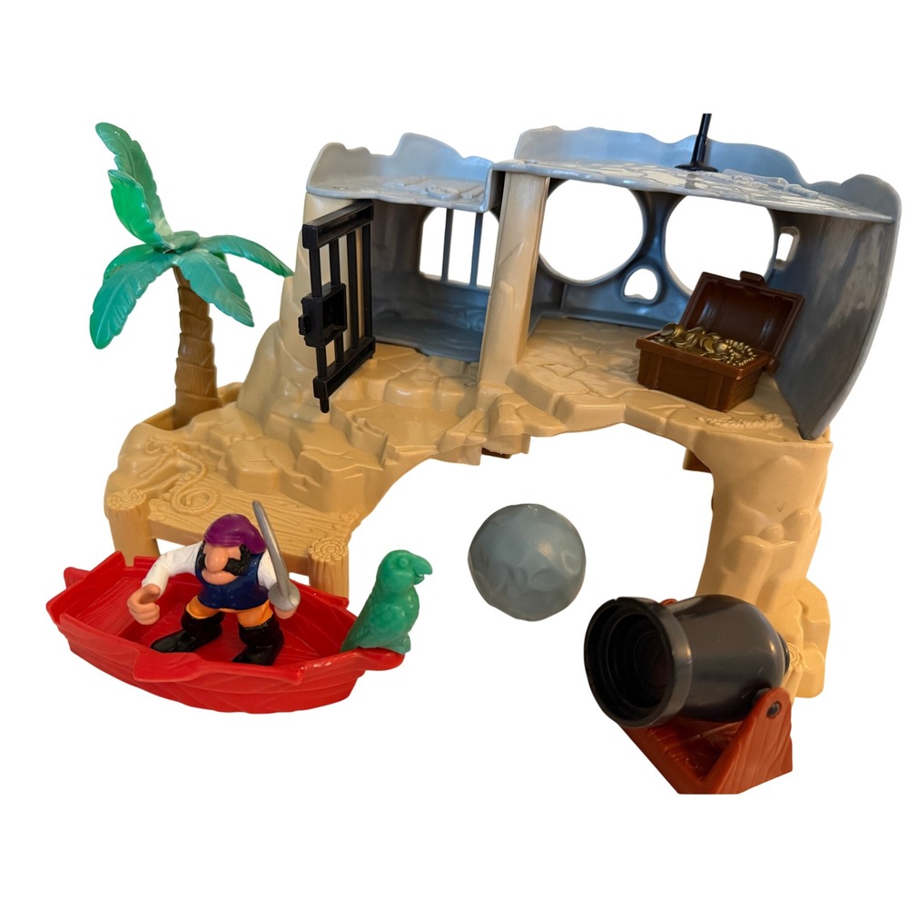 Fisher-Price Pirate Skull Island Playset with Boat, Cannon & Pirate Figure